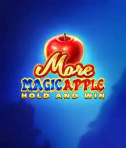 Enter the magical realm of the More Magic Apple slot game by 3 Oaks Gaming, showcasing a shimmering red apple against a deep blue background. This image conveys the enchanting theme with a touch of mystery. Suited for lovers of magical themes, the vibrant visuals and attractive design ensure it captures attention. 