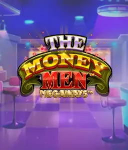 Dive into the thrilling world of The Money Men Megaways game by Pragmatic Play, showcasing a bold logo with sparkling stars set against a stylish casino backdrop. This image conveys the glamour and excitement of high-stakes gambling with its striking colors and design. Perfect for slot game lovers seeking Vegas-style excitement. 