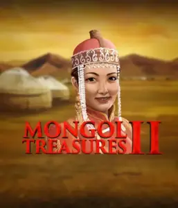 Discover the vibrant history of Mongolia with Mongol Treasures 2 slot by Endorphina, showcasing a stunning Mongolian woman dressed in traditional attire against a golden Mongolian steppe backdrop. This image portrays the spirit of Mongolian tradition, offering a unique cultural journey. 